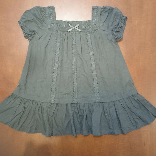 H&M tunic khaki for girl 5 years like new, cotton fabric