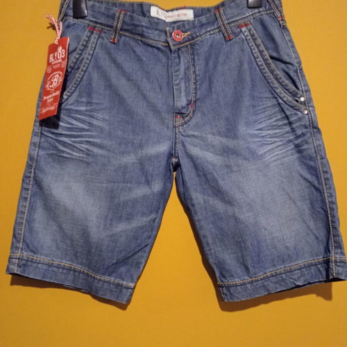 BLY 03 men's bermudas new, size L, 100% cotton, blue