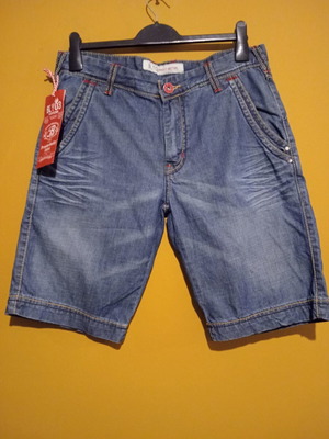 BLY 03 men's bermudas new, size L, 100% cotton, blue