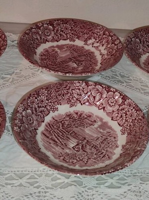 British Anchor Ironstone Memory Line plates like new, set of 6