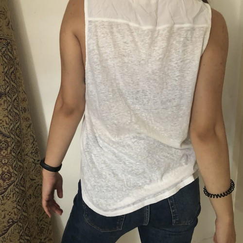 Hollister sleeveless shirt used, size M, white