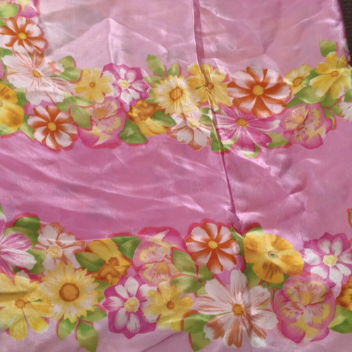 Silk scarf Renato Balestra like new, large square, floral design