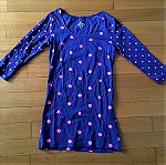  Μπλουζοφόρεμα πουά 12-14 ετών  μπλε με ροζ βούλες