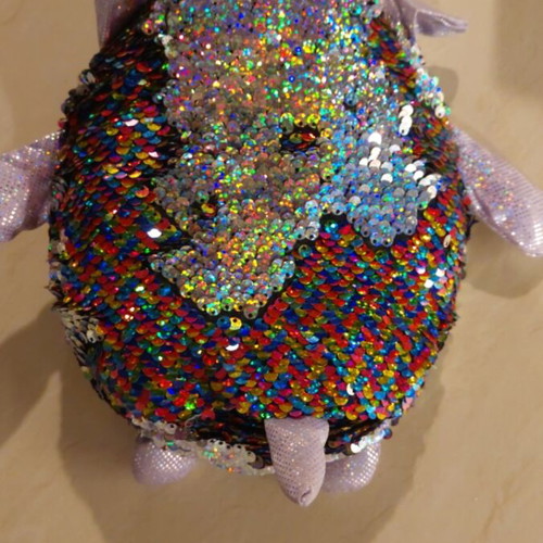 Shimmeez 8" Maggie Unicorn Sequin Plush Stuffed Animal like new