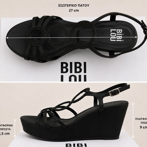 Bibi Lou black platform sandals size 41 like new