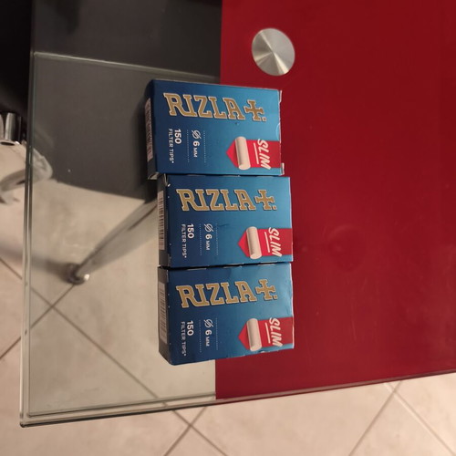 Rizla+ Slim 6mm Filter Tips, pack of 3 x 150