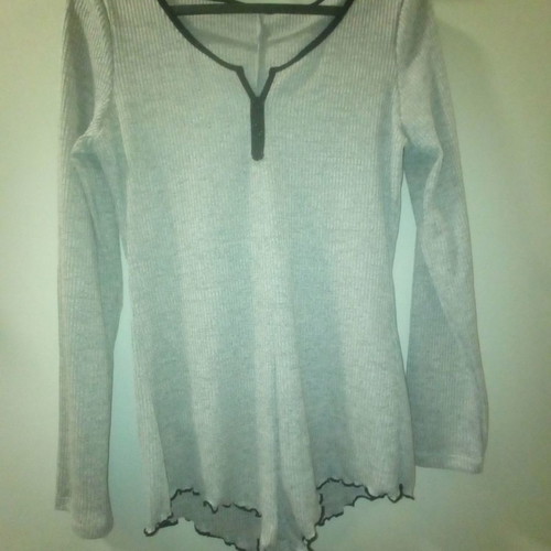 One-piece short homewear new, grey with black details size M