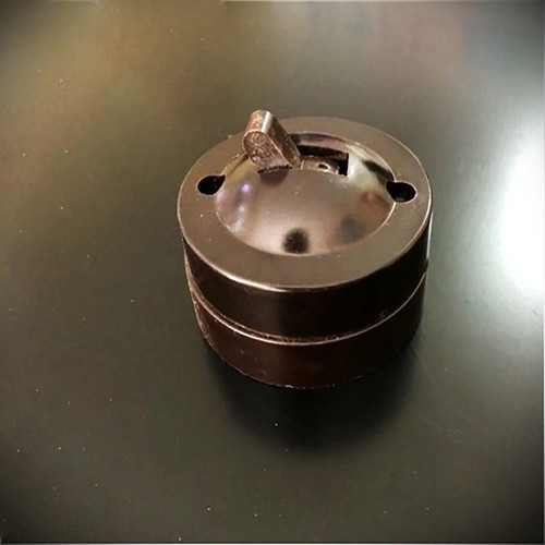 Antique retro bakelite wall power switch new 6A 220V brown