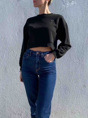 Pinko crop sweater like new, size S, black