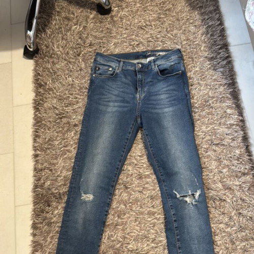 H&M jeans used, size 32, blue, elastic