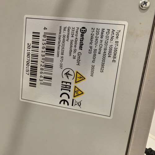 Bartscher professional induction cooktop 3500W