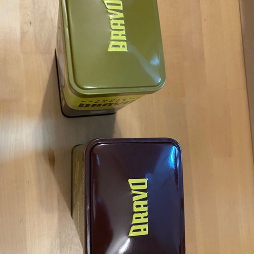 Bravo coffee metal tins, set of 2