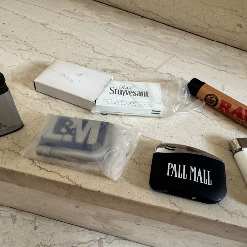 Large Vintage Lighter Collection Lot 20 Pieces Marlboro Camel JPS Pall Mall