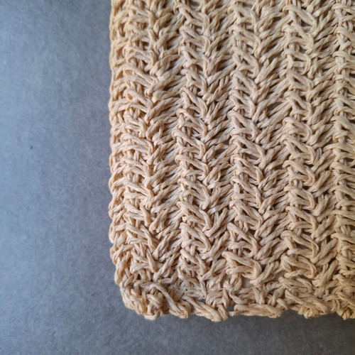 Boho Straw Clutch Bag Achilleas Accessories like new with embroidered trim and tassel