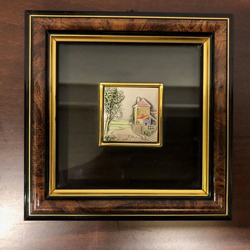 Italian silver 3D frames used, 14x14 cm, wooden frame