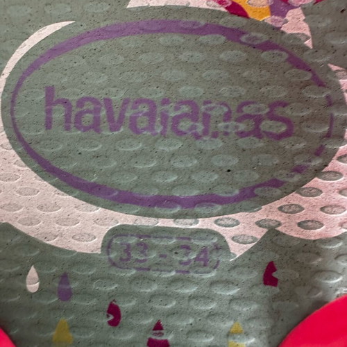 Havaianas kids flip-flops used, size 33–34, unicorn design