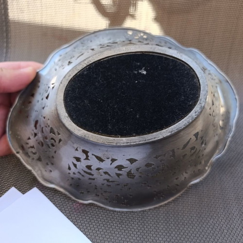 Vintage tin-plated bowl