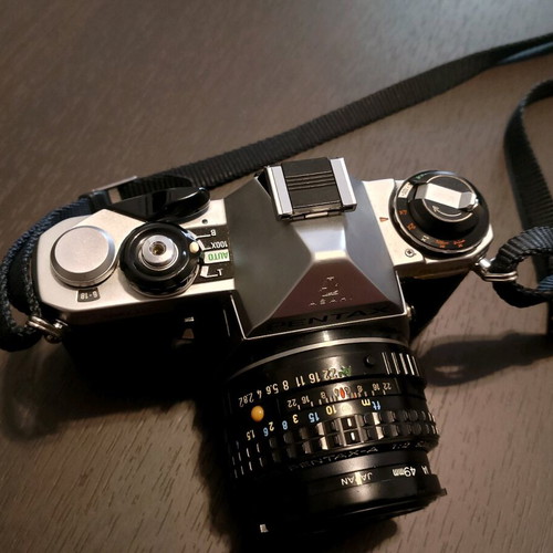 Pentax ME vintage camera with Pentax Motor Winder ME II like new