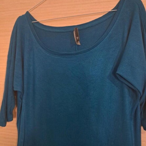Stradivarius blouse used, long, elastic, blue, size S