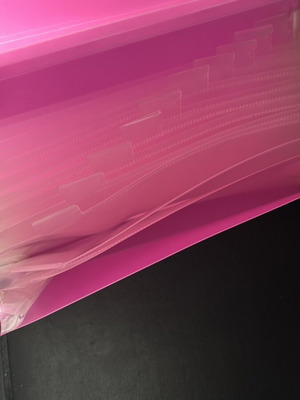 Filing folder 24x13 pink used