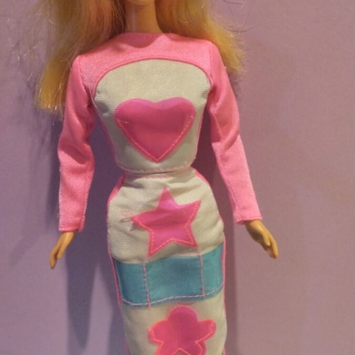 Barbie doll vintage neon used, 90s collectible