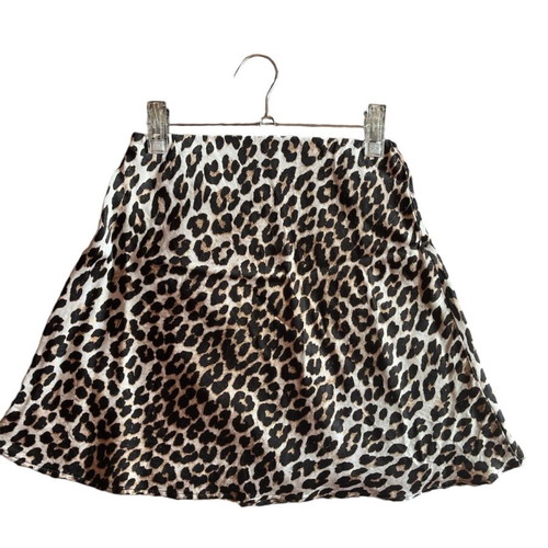 Satin skirt with leopard print H&M like new
