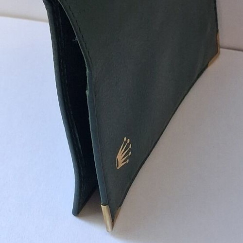 Leather agenda wallet Rolex used, green