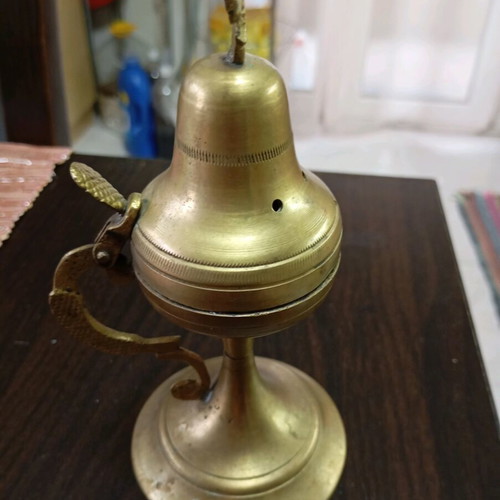 Bronze incense burner used, old style with lid play