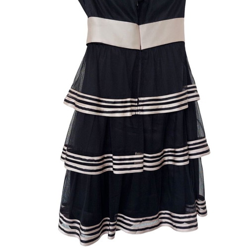 Strapless evening dress Damiani like new, black with champagne details