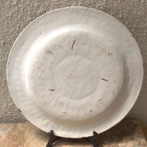 Μεγάλο Ιταλικό Πιάτο Maiolica μεταχειρισμένο, Σχολή Πάβιας 17ος-18ος αιώνας