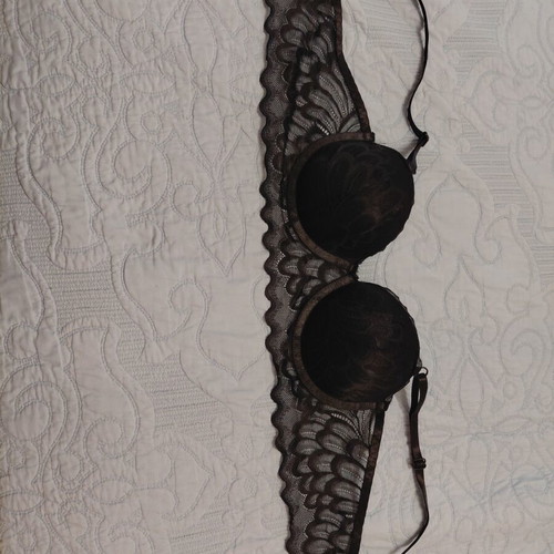 Black Lace Bralette Longline Bra new, size 80B with gift