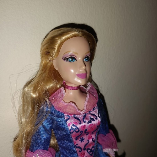Barbie Sleeping Beauty 2007 doll used with original dress and magic wand