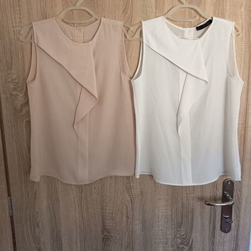 Zara 2 blouses size S like new, white and pink