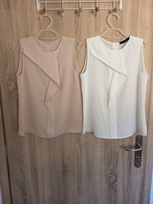 Zara 2 blouses size S like new, white and pink