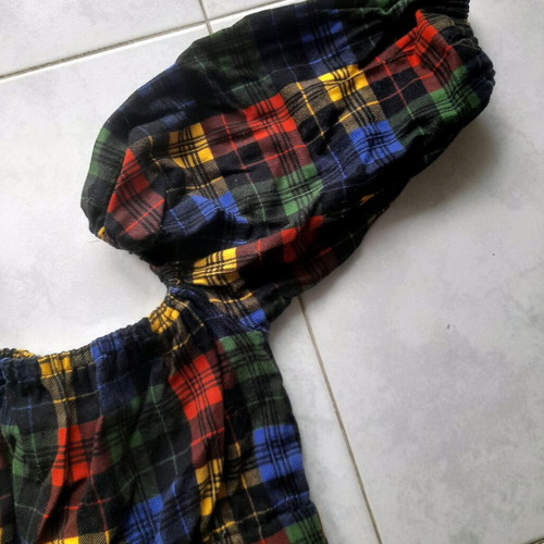 Vintage crop top handmade from the 80s, like new, balloon sleeves, XS/S