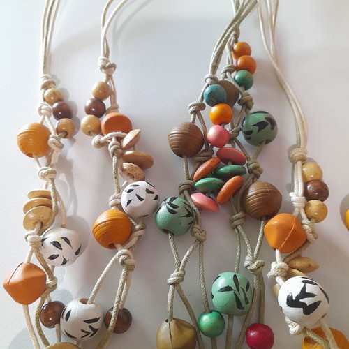 Boho handmade necklaces new, pack of 5 colorful