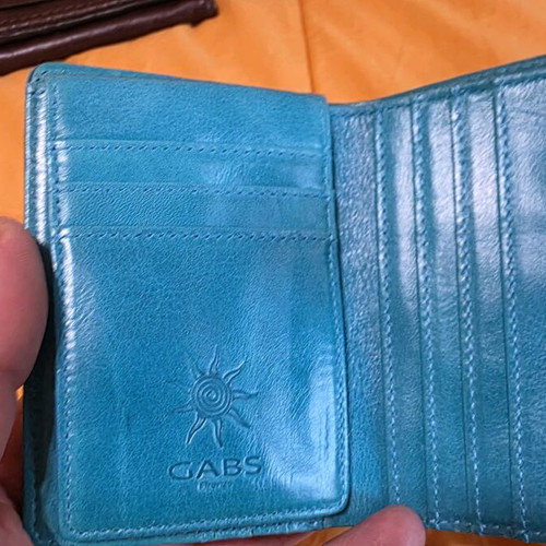 Gabs Firenze genuine leather wallet new, black with blue