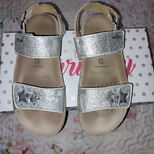 Silver Geox sandals size 30 like new