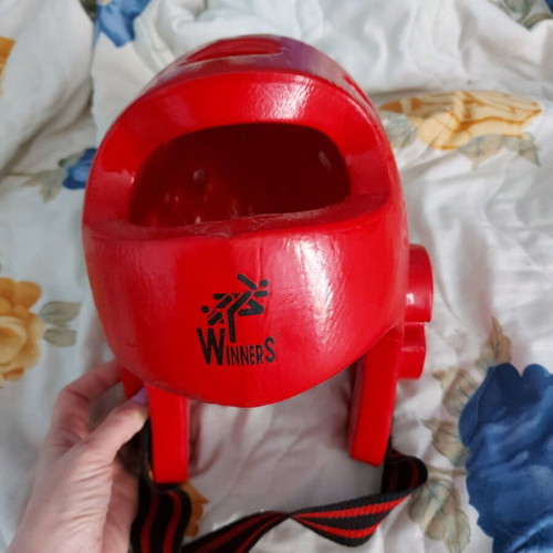 Tae Kwon Do head protector red used