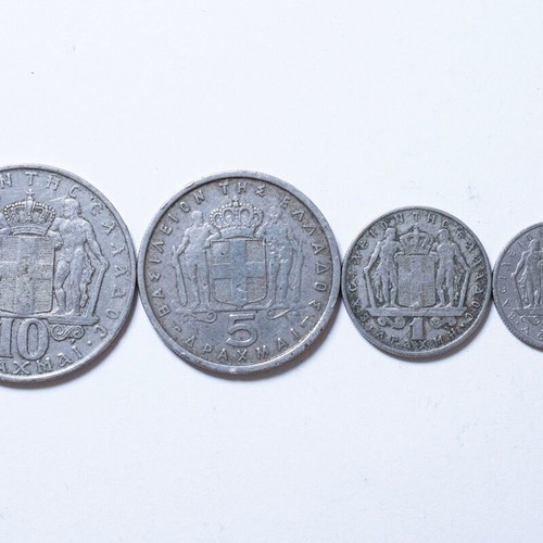 King Konstantinos Coins like new, set of 163 from Greece