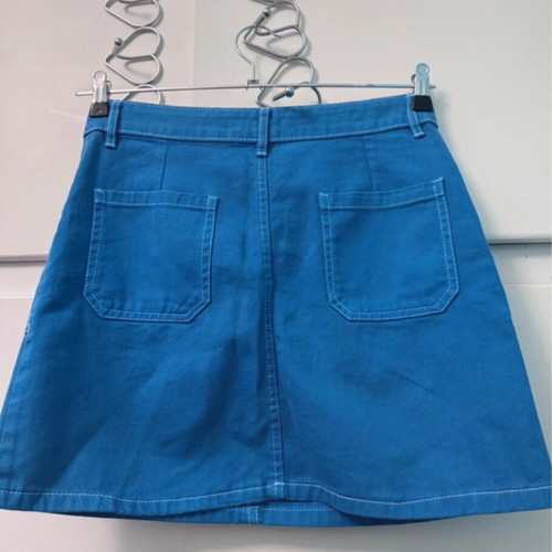 Blue Denim-Style Mini Skirt