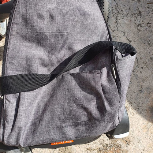 Stokke Xplory stroller used with port bebe, footmuff, bag, umbrella, mosquito net, rain cover