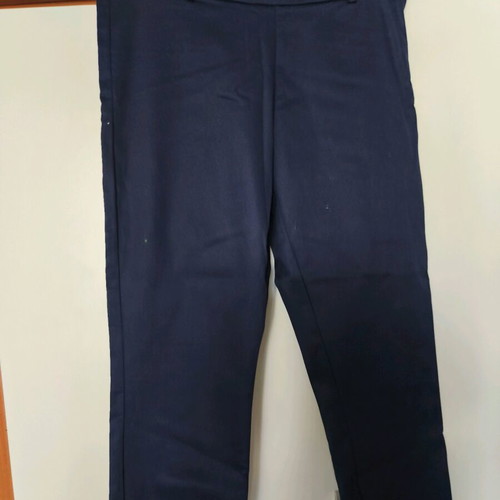 H&M women's blue pants satin texture five-pocket size L like new