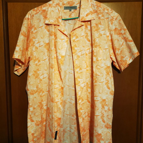 Peter Hadley summer shirt used, size large, orange