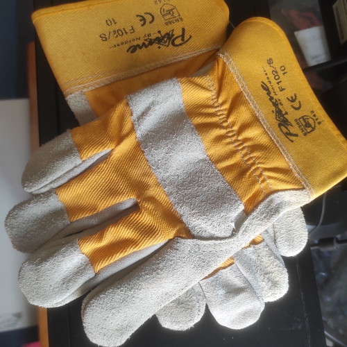 Plame by Nordwest F102/S Leather Work Gloves Size 10 New