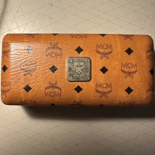 MCM sunglasses with case, black and beige