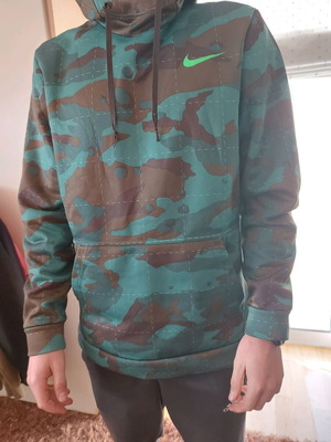 Nike Therma Fit Hoodie σαν καινούργιο, καφέ και πράσινο, μέγεθος L