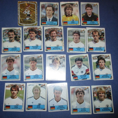Panini 19 Euro 88 Germany team stickers used