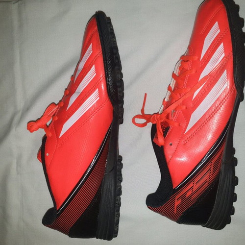 Adidas F10 Football Shoes used, size 42 2/3, red-orange indoor training