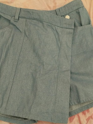 Regalinas shorts new, denim color, front skirt style